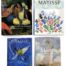 סט של ארבעה ספרי אמנות מהוצאת Taschen המתמחים באמנות