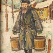 ויקטור מרגוליס (רוסיה, 1922-1984) - 'שואב מים יהודי' - ציור שמן על בד