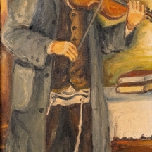 ויקטור מרגוליס (רוסיה, 1922-1984) - 'כנר יהודי' - ציור שמן על בד, חתום