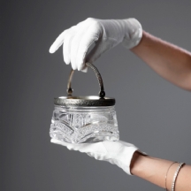 כלי רוסי עתיק Antip Kuzmiche או Alexei Fyodorovich Kitovsky קריסטל וכסף