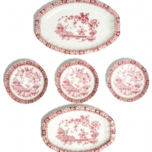 סט קפה פורצלן מסדרת "Theresia", דגם אדום (China Rot)