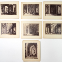 סט של 7 הדפסי ג'לטין-כסף על פי Pieter Neefs the Elder