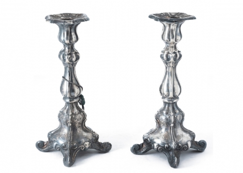 הצורפים (Hazorfim) זוג פמוטי כסף 925, חתומים