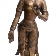 פסל הודי בדמותה של 'פרוואטי', עשוי פליז יצוק