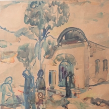 אהרון גולודץ גלעדי (1907-1993, Aharon Giladi Golodetz) - 'משפחה בקיבוץ'