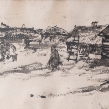 משה ברנשטיין (1920-2006, Moshe Bernstein) - 'דמויות בעיירה היהודית'