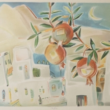 נחום גוטמן  (1898-1980, Nachum Gutman) - ליטוגרפיה חתומה בפלטה וממוספרת: 226/500