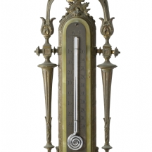 טרמומטר עתיק עשוי פליז ואוניקס ירוק, כפי הנראה צרפתי או בלגי