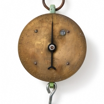 מאזני קפיץ עתיקים Salter מנחושת, אנגליה, שנות ה-1920