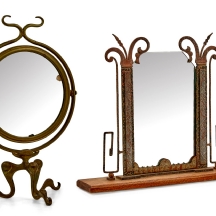 זוג מראות וינטג' עשויות ברונזה