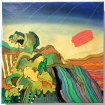 עודד פיינגרש (נ. 1938, Oded Feingersh) - אקריליק על בד,  'מפל התנור', חתום