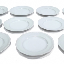 11 צלחות מנה עיקרית, תוצרת רוזנטל (Rosenthal), דגם מריה, חתום