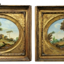 זוג ציורים שמן על בד, חתומים, במסגרות נאות