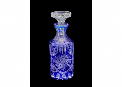 דקנטר קריסטל כחול מלוטש ביד