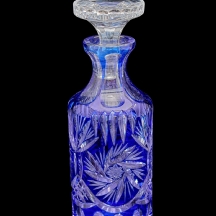 דקנטר קריסטל כחול מלוטש ביד