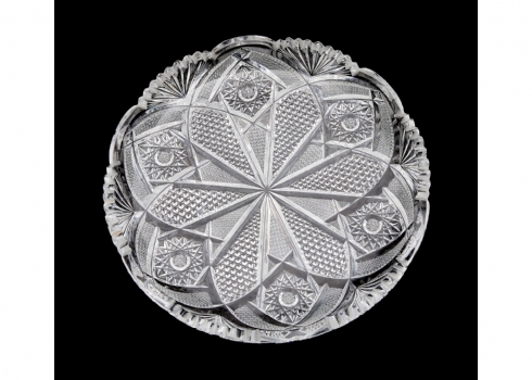 קערת קריסטל עגולה איכותית מלוטשת ביד