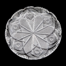 קערת קריסטל עגולה איכותית מלוטשת ביד