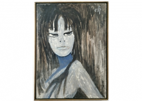 רינה צלליכין - ציור שמן על בד, חתום קליש