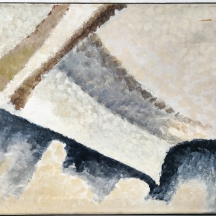 כביש ושביל עפר - שמן על בד, לא חתום