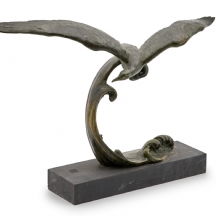 ALEXANDER OULINE (פעיל בין השנים 1918-1940 בקירוב)- שחף מעל גל, חתום