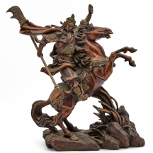 פסל סיני עשוי נחושת יצוקה בדמות גואן יו (GUAN YU)