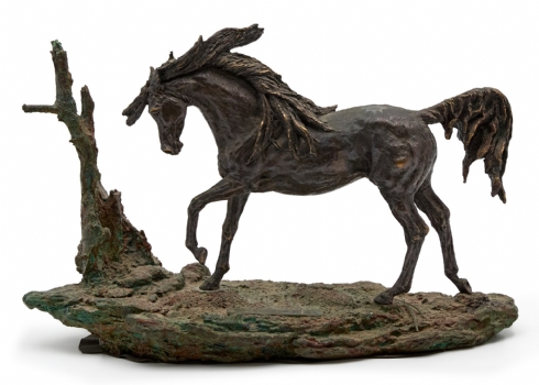 Jose Luis de Casasola פסל ברונזה בדמות סוס, חתום