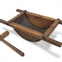 מכבש ידני וינטג' לפירות וזרעים, המתאים לסחיטת מיץ הדרים, הכנת ריבות וסינון