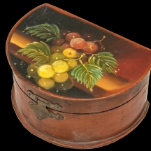 קופסת תכשיטים ישנה מעץ עם ציור יד