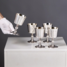 5 גביעי כסף, עשוים כסף סטרלינג תוצרת Asprey & Co Ltd