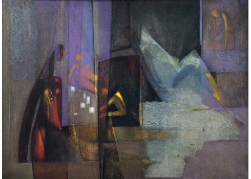 אדווין סלומון (1935-2015, Edwin Salomon)  דמויות עם קוביות לבנות