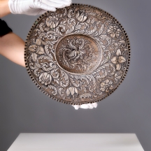 מגש כסף (813) גרמני עתיק בסגנון הבארוק חתום 13