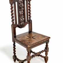 כסא צד ויקטוריאני עתיק בסגנון ג'ייקוביאן ריבייבל, המאה ה-19