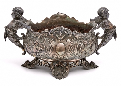 סנטרפיס כסף אנגלי עתיק מתוצרת: William Gibson & John Lawrence Langman