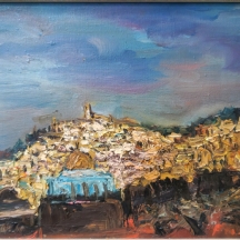 יצחק פרנקל פרנל (1899-1981) - נוף ירושלים, שמן על בד, חתום