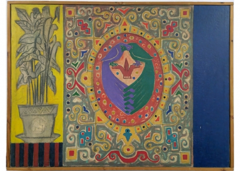 אסד עזי (נ. 1955, Asad Azi) - שמן על בד, לא חתום