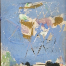 לאה ניקל (ישראלית, 2005-1918) שמן על בד חתום ומתוארך 1983