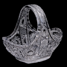 כלי קריסטל בצורת סירה מלוטש בעבודת יד