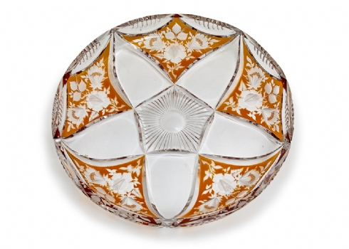 קערת הגשה עשויה קריסטל מלוטש בעבודת יד