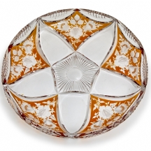 קערת הגשה עשויה קריסטל מלוטש בעבודת יד