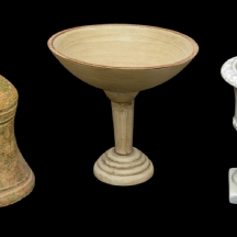 לוט של 3 כלים שונים כולל פעמון מחרס