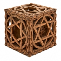 קישוט שולחני מעוצב כתיבת פאזל עשוי עץ מגולף בעבודת יד