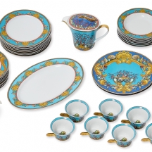 חלקי סט פורצלן, גרמני איכותי מתוצרת רוזנטל (Rosenthal) בעיצוב ורסצ'ה (Versace)