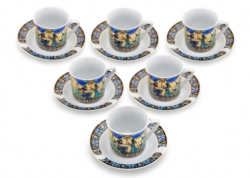 סט של 6 כוסות אספרסו תוצרת לימוג'