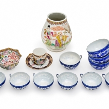 13 כלי פורצלן סינים שונים יצרנים שונים