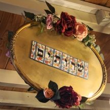 שלט לחדר שירותים בסגנון עתיק עבודת יד של אומנית ישראלית