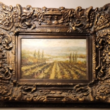 כרם בטוסקנה - ציור שמן על בד, לא חתום, נתון במסגרת מרשימה