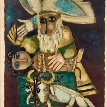 ליאו רוט (Leo Roth) – 'עקידת יצחק' – ליטוגרפיה, חתומה בעיפרון