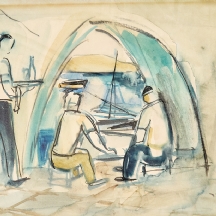 רפאל מוהר (Raphael Mohar) – 'מלצר בבית קפה ביפו העתיקה'