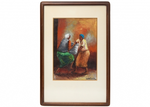 ולפאי מזימבה, Velaphi (George) Mzimba, 'שתי נשים נושאות דלי אפור'