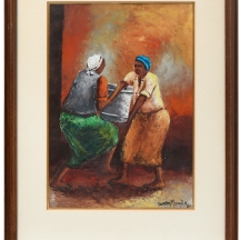 ולפאי מזימבה, Velaphi (George) Mzimba, 'שתי נשים נושאות דלי אפור'